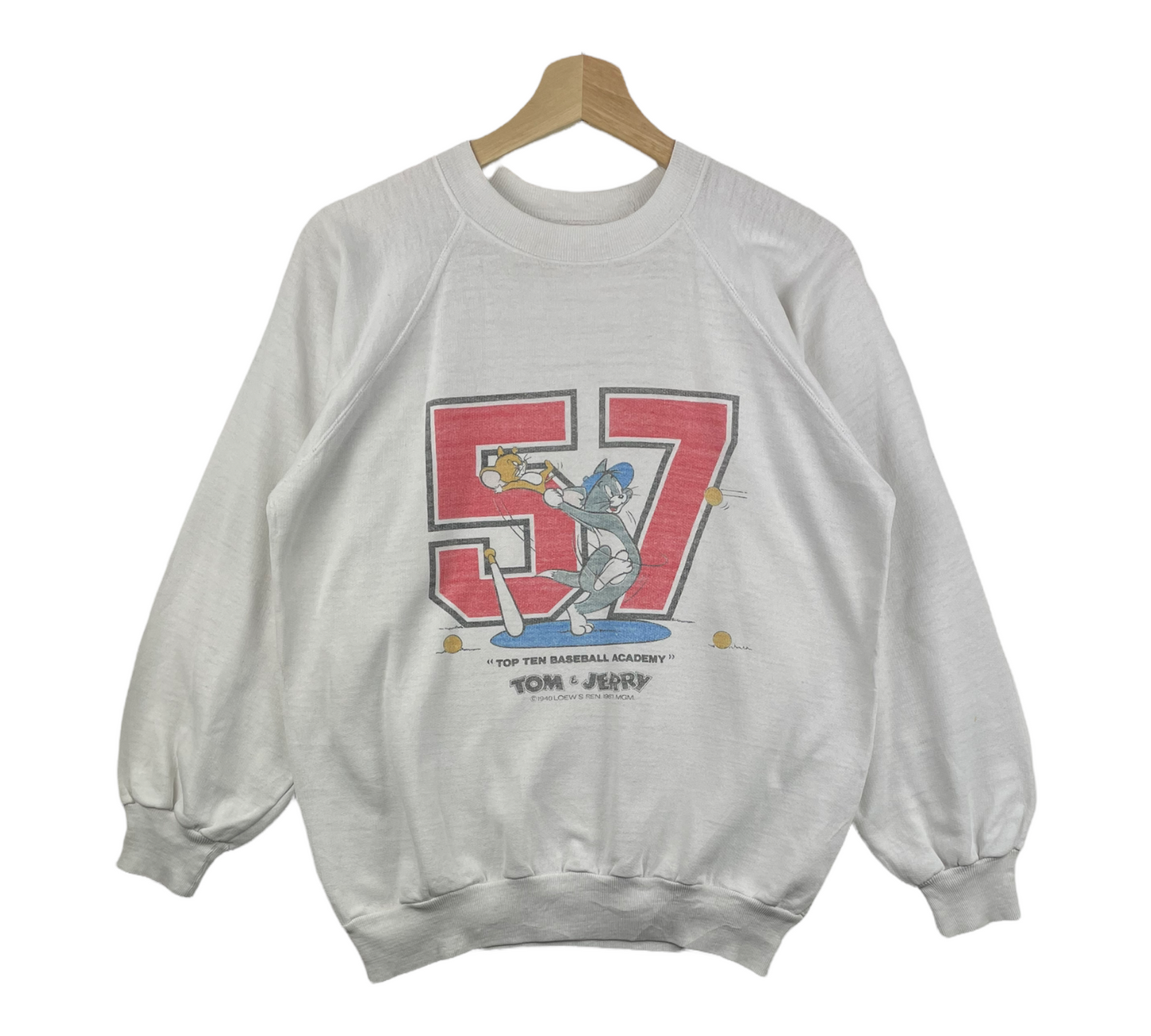 80s Tom&Jerry Sweatshirt White  S