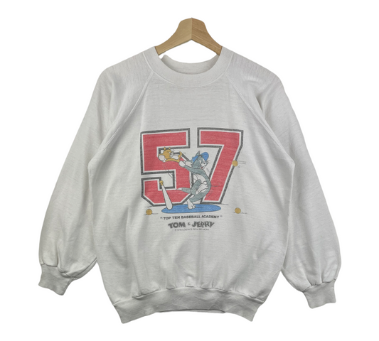 80s Tom&Jerry Sweatshirt White S