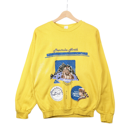 90s Unbranded Sweatshirt Yellow S