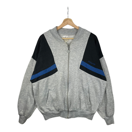 90s Adidas Sweatshirt Grey Blue L