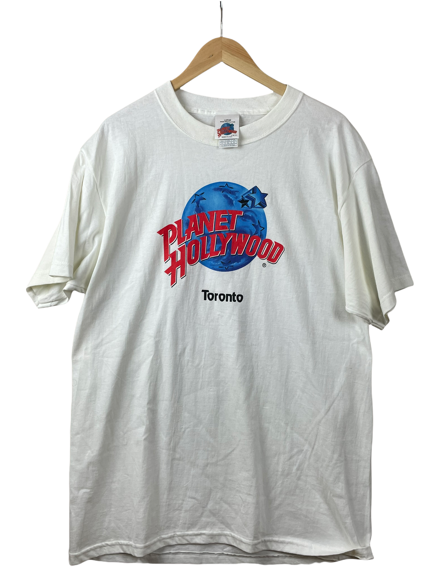 90s Planet Hollywood USA T-Shirt White L/XL