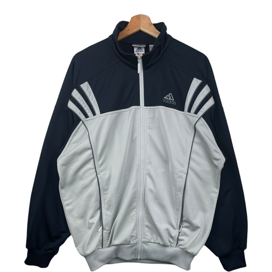 90s Adidas Trackjacket Grey Navy M