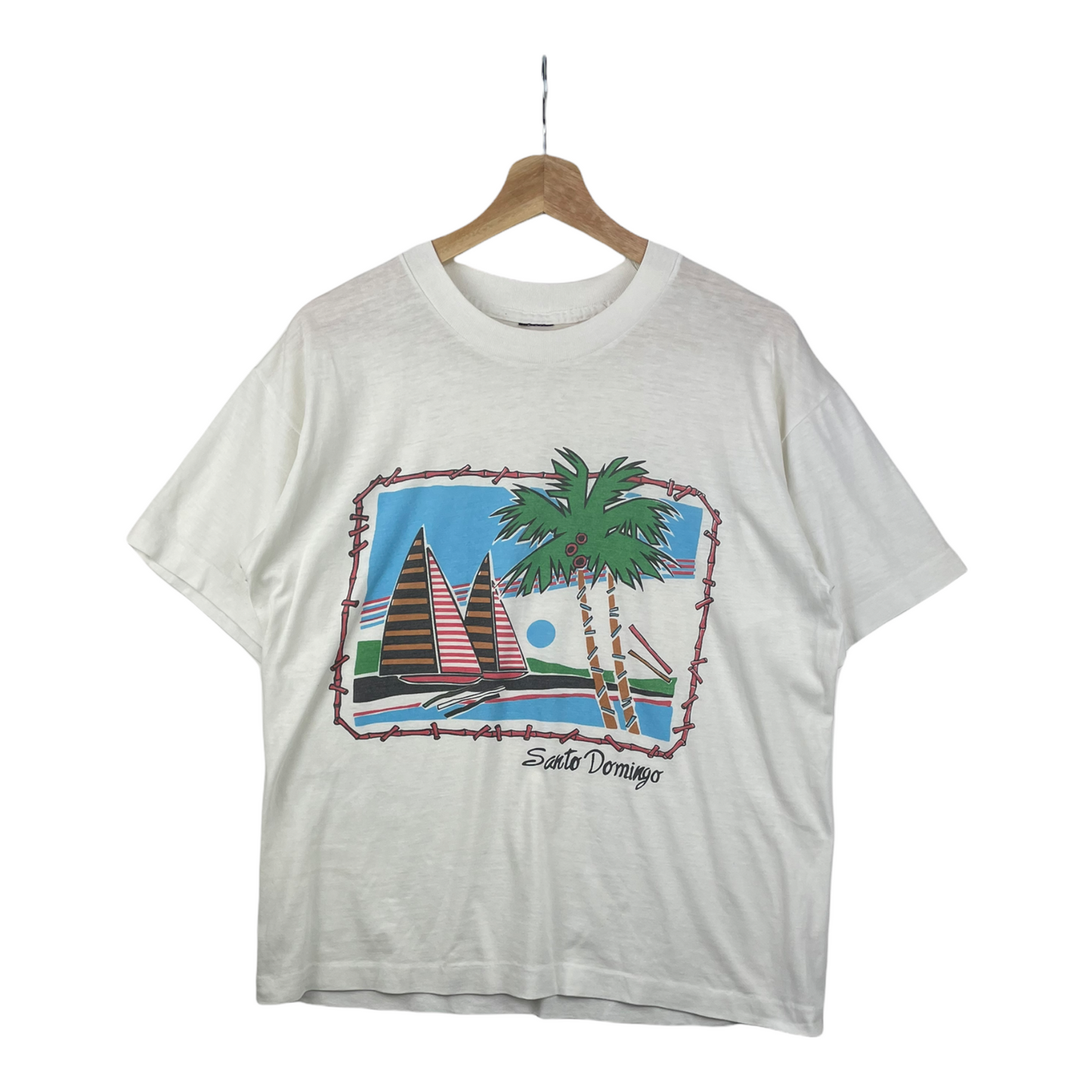 90s Santo Domingo Tourist T-Shirt White  M