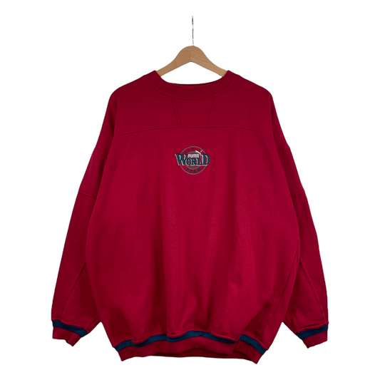 90s Puma World Sweatshirt Red  XL