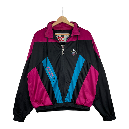 90s Puma Circuit Trackjacket Black Pink M