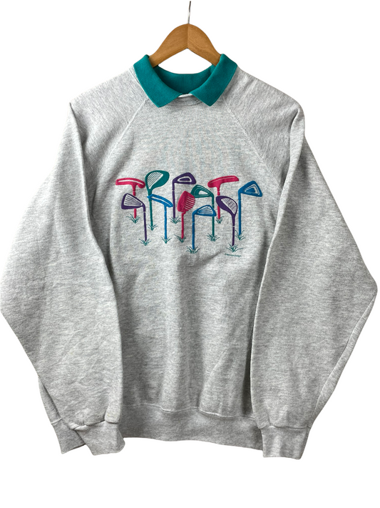 90s Brindar Design Sweatshirt Grey Green