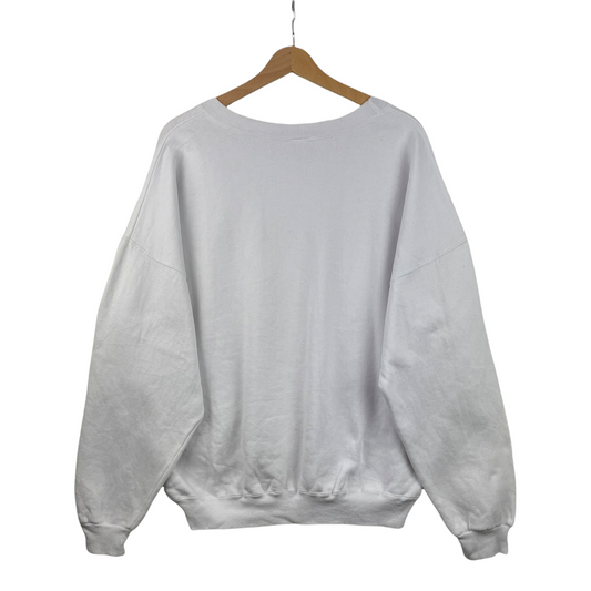 80s Unbranded Alaska Sweatshirt White L