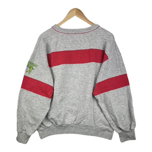 90s American System Sweatshirt Grey Red S/M