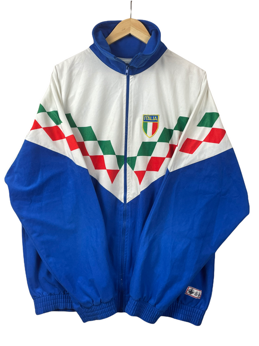 90s Team Italia Di-Bi Rowing Jacket White Blue L