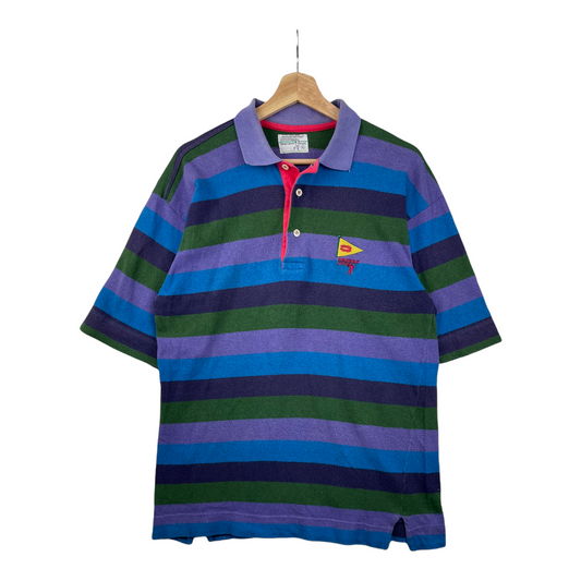 90s American System Polo Blue Purple M