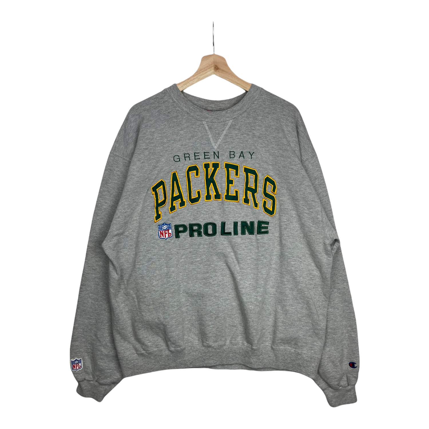 Green bay sales packers grey sweatshirt
