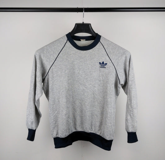 90s Adidas Sweatshirt Grey dark Blue S