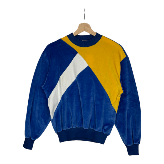 80s Maria Martinelli Sweatshirt Blue Yellow S