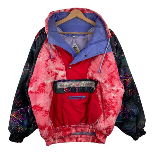 90s O`Neill Jacket Red Black S/M