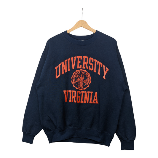 90s University of Virginia NCAA Sweatshirt Navy L