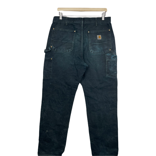 90s Carhartt Distressed Workwear Pant Black 34 x 34