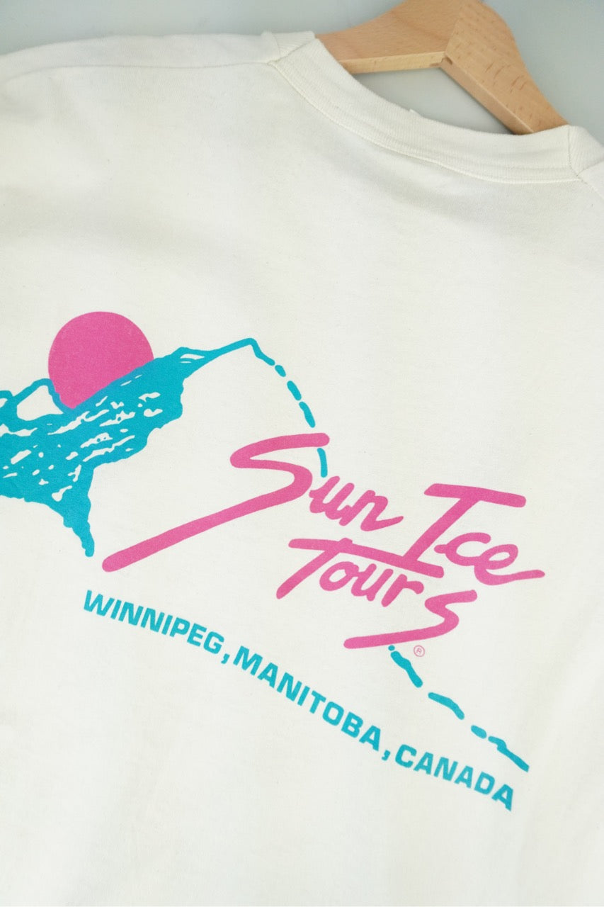 90s Fruit of the Loom Winnipeg Canada Tourist T-Shirt Beige  L