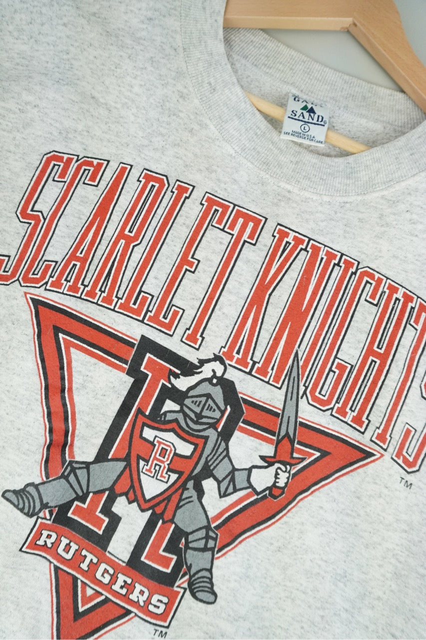 90s Galt Sand Scarlet Knights Rutgers NCAA Sweatshirt Grey  L