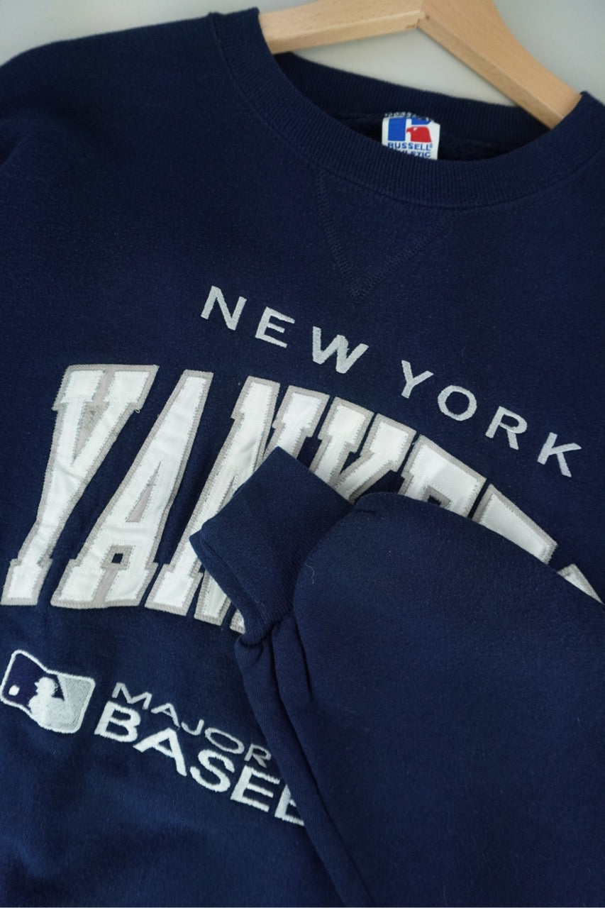 90s Russel Athletic New York Yankees MLB Sweatshirt Navy  L