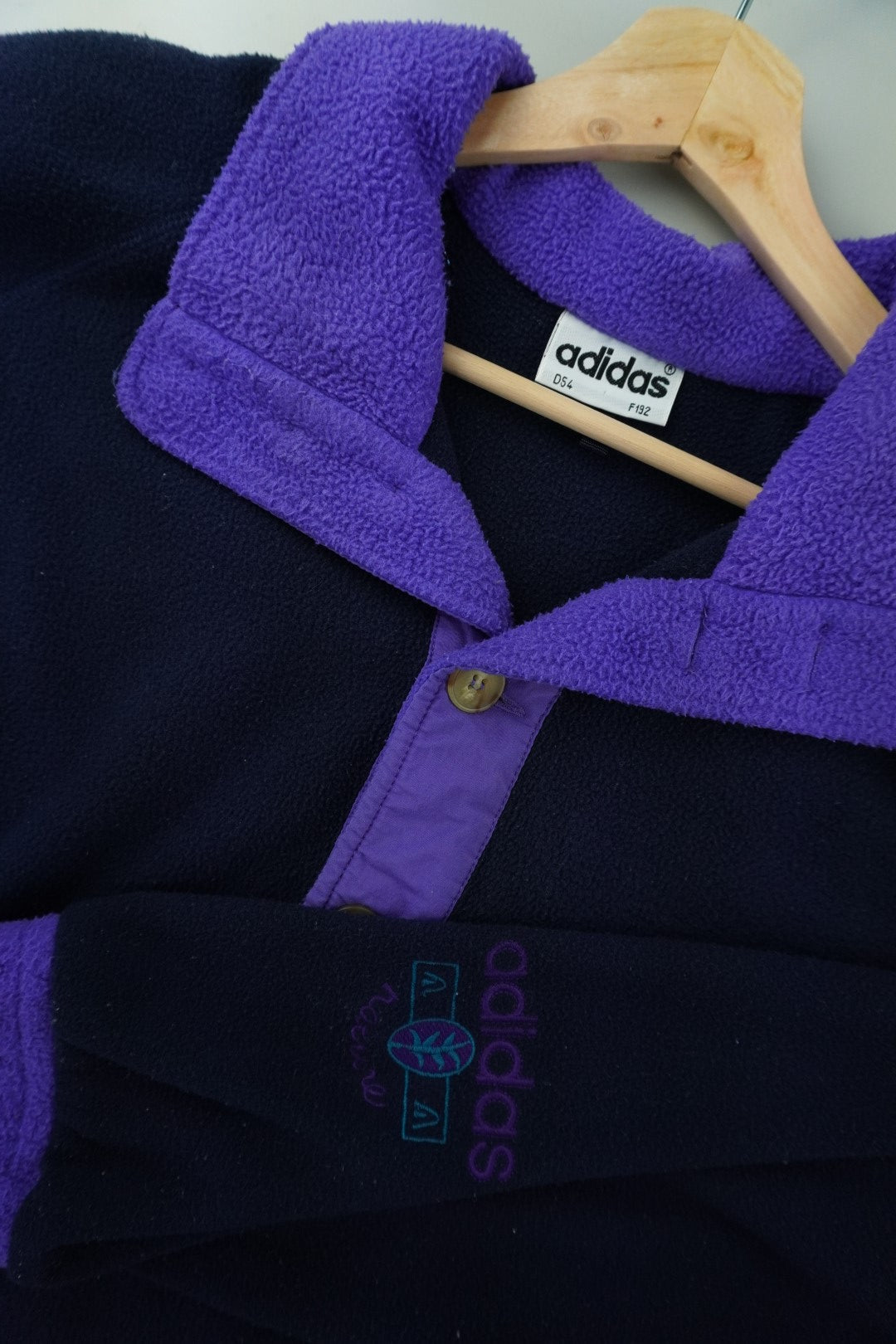 90s Adidas Adventure Fleece Purple Navy L