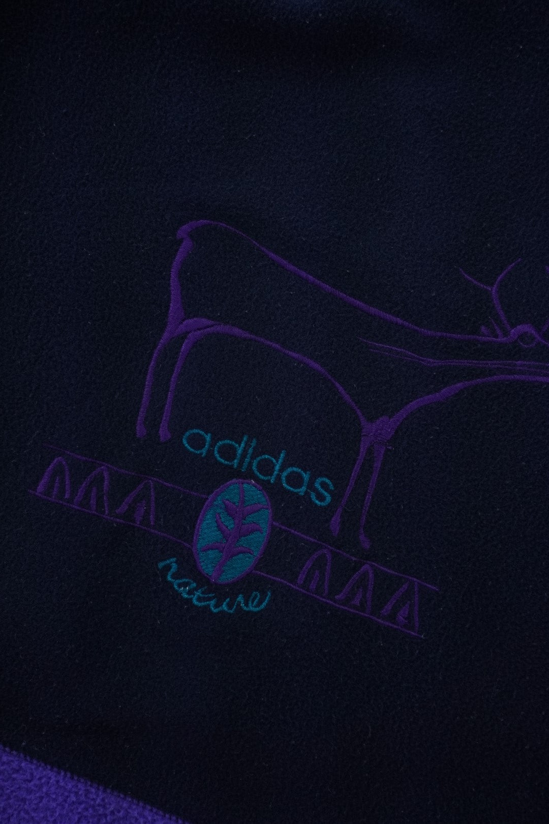 90s Adidas Adventure Fleece Purple Navy L