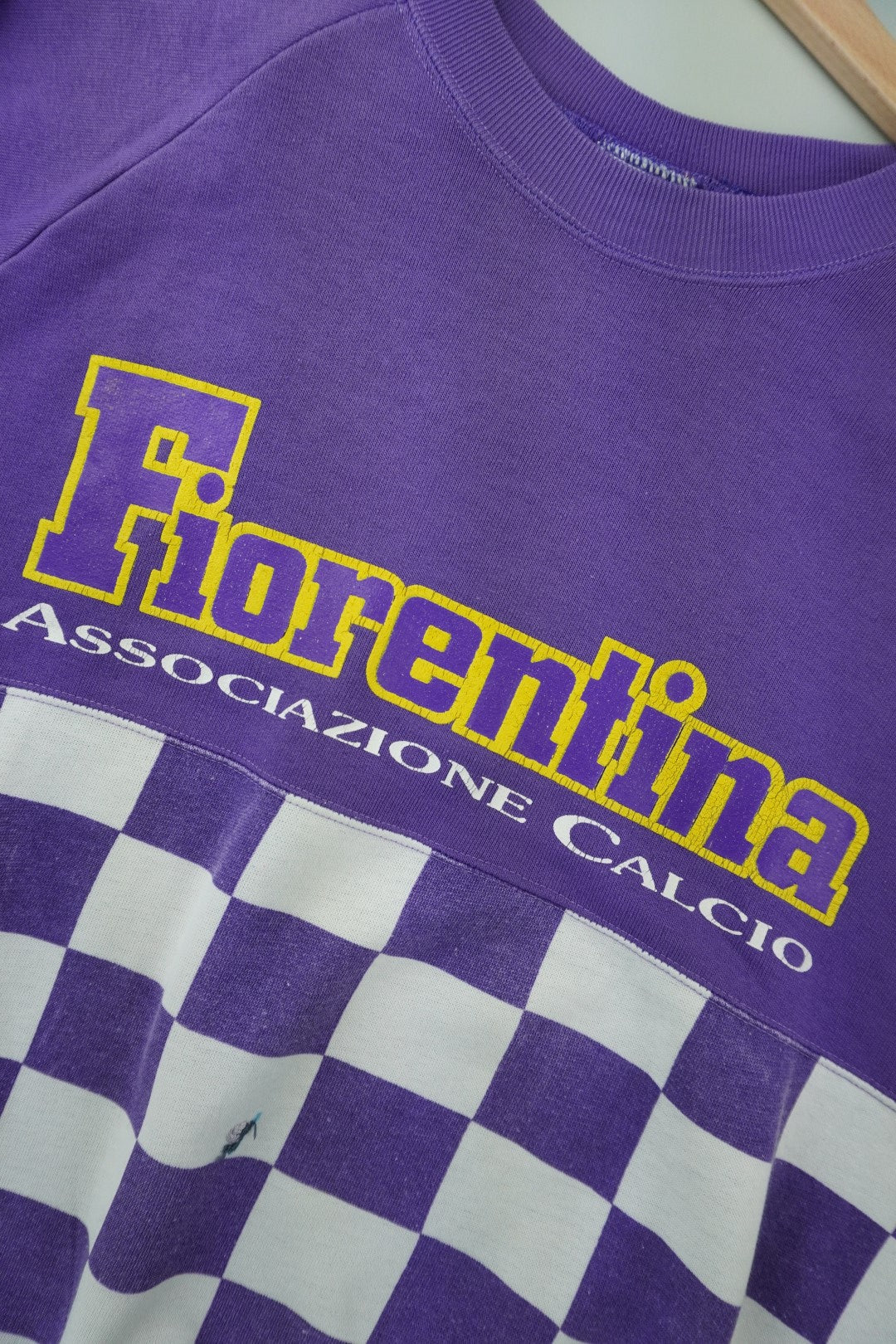 90s AC Fiorentina Football Serie A Sweatshirt Purple  S/M