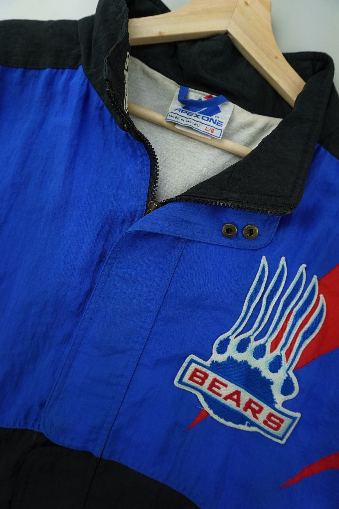 90s Apex One Berlin Bears Football League of Europe FLE Jacket Blue  XL