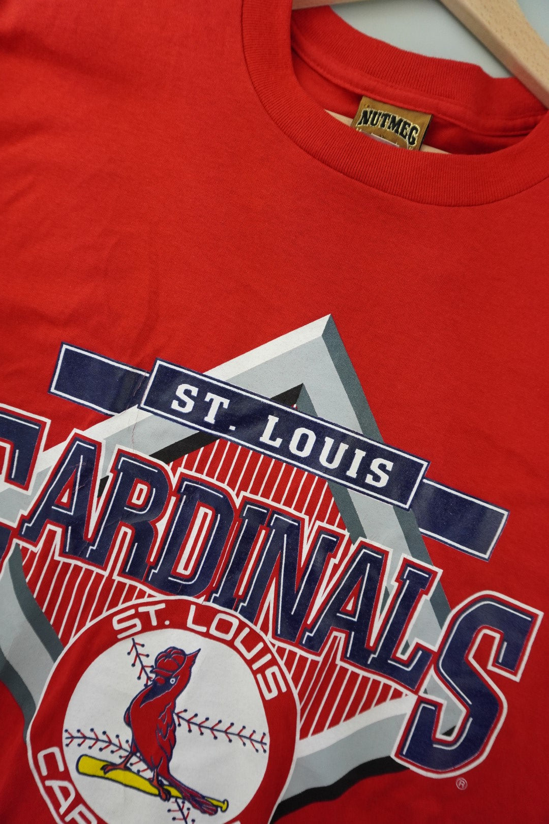 90s Nutmeg Mills St. Louis Cardinals MLB T-Shirt Red  L