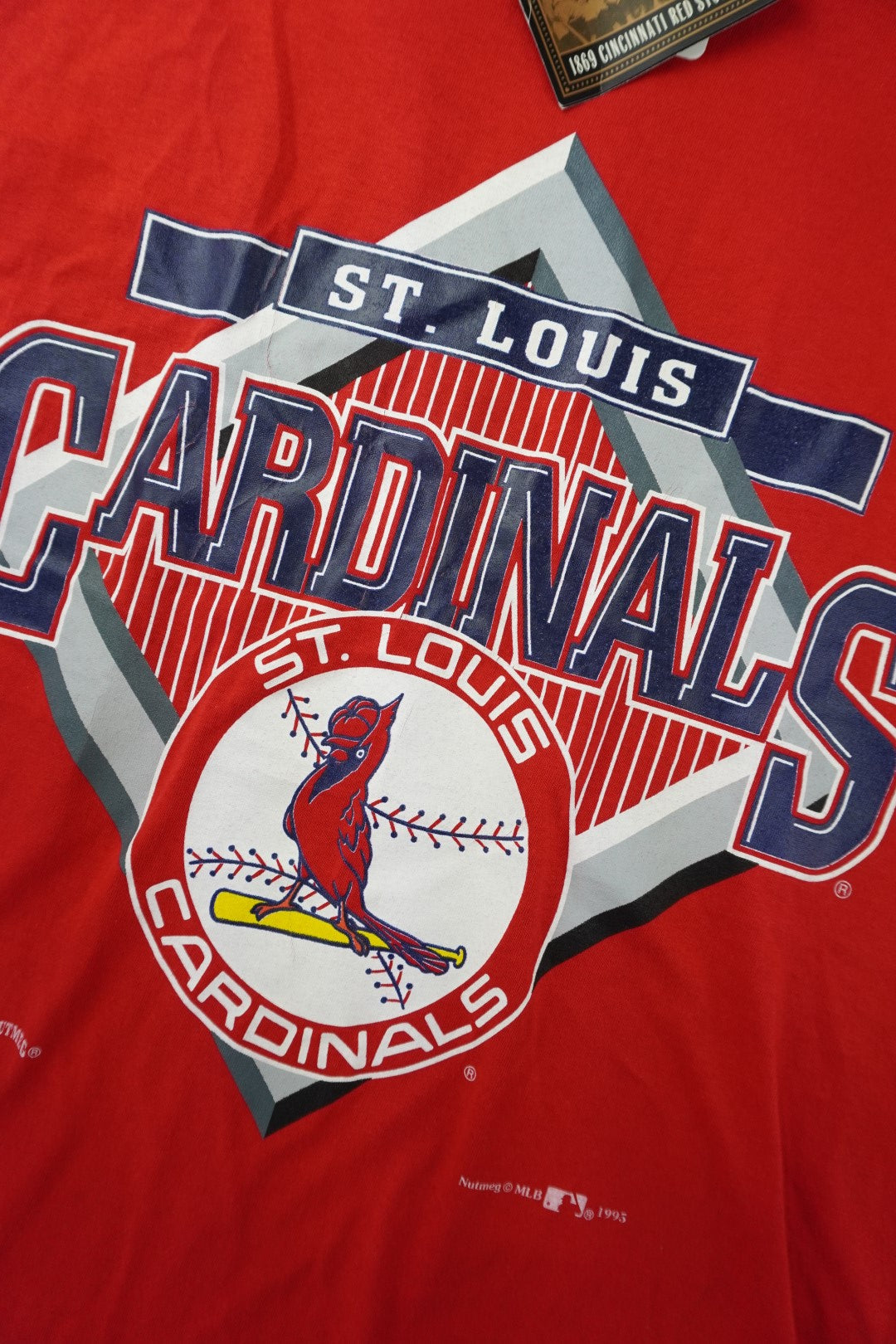 90s Nutmeg Mills St. Louis Cardinals MLB T-Shirt Red  L