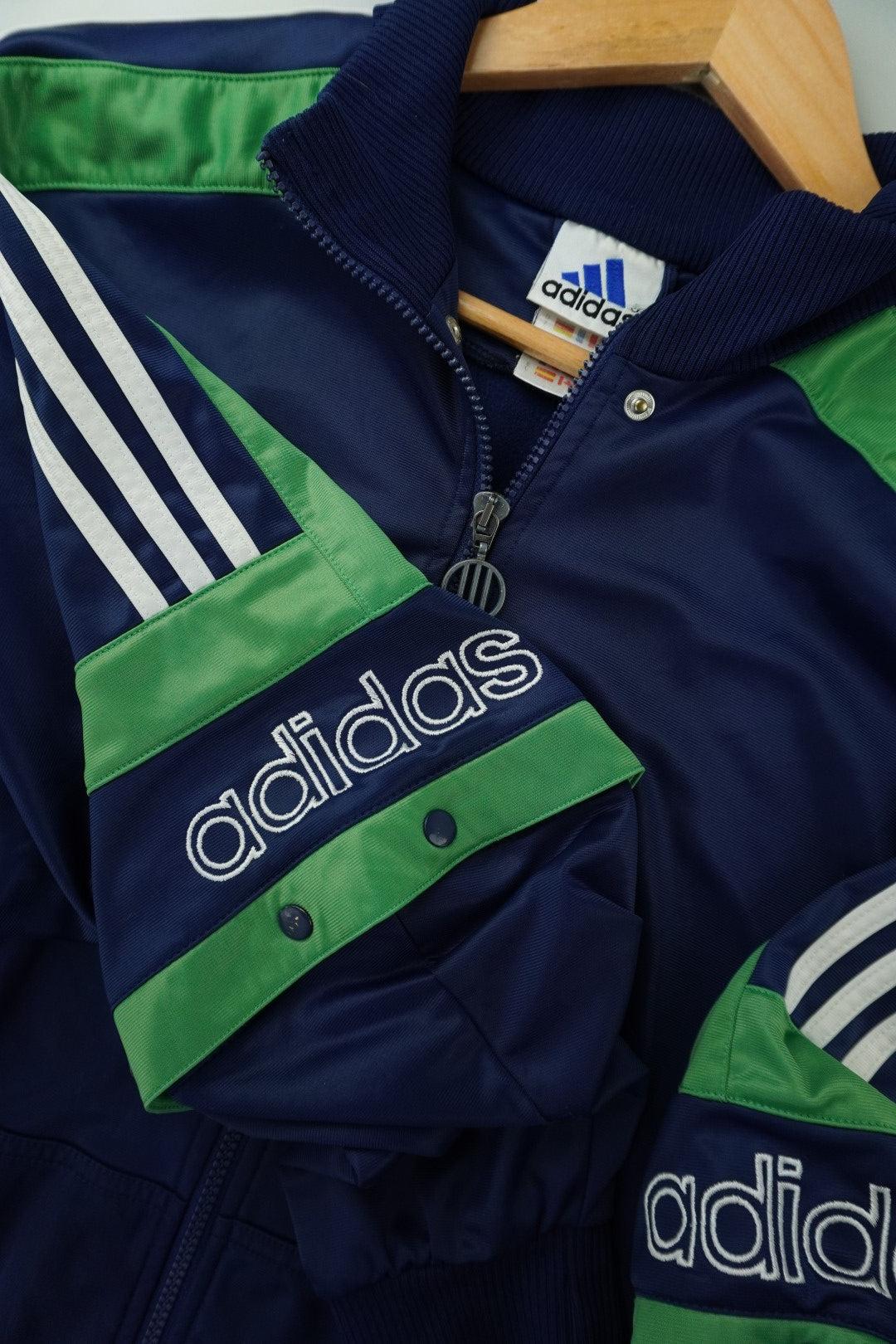 00s Adidas Trackjacket Green Blue XL