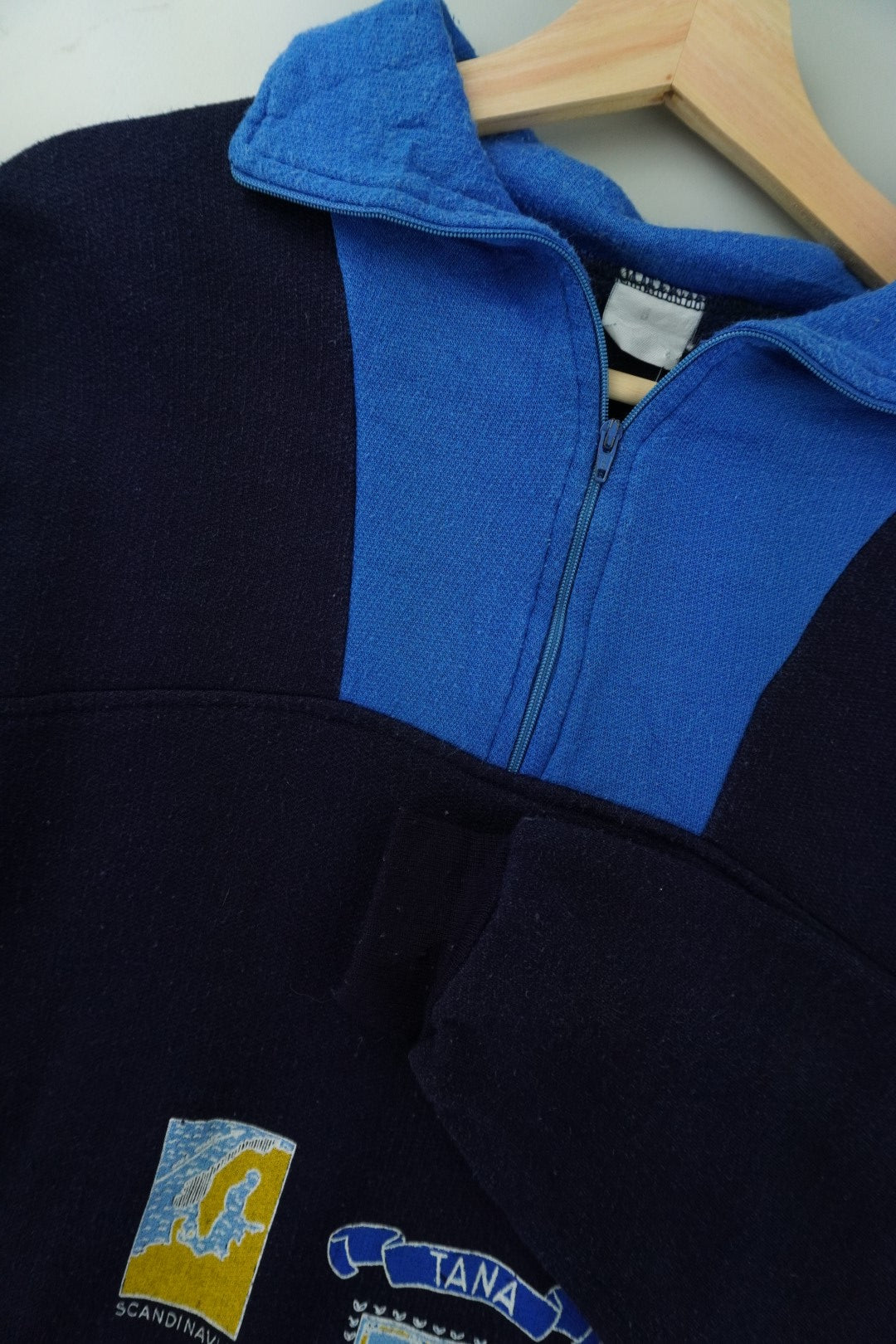 80s Unbranded Sweatshirt Navy Blue M/L