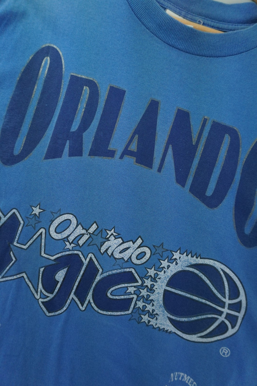 90s Nutmeg Mills Orlando Magic NBA T-Shirt Blue  XL