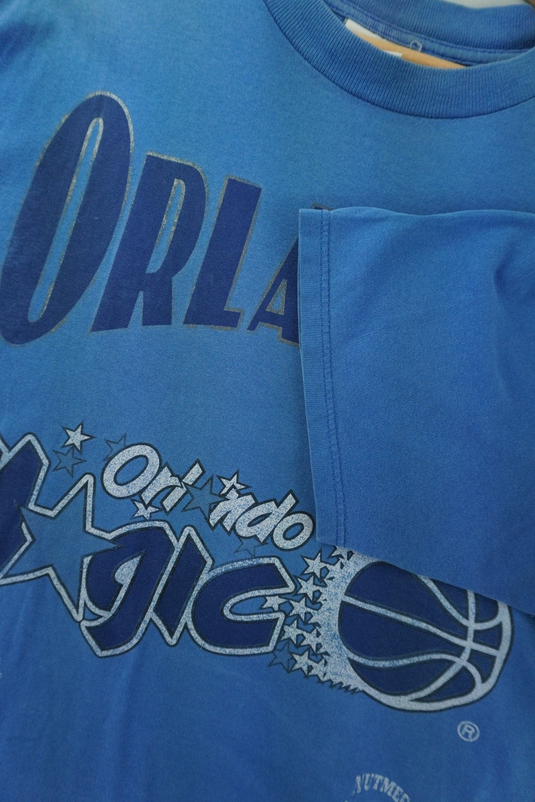 90s Nutmeg Mills Orlando Magic NBA T-Shirt Blue  XL