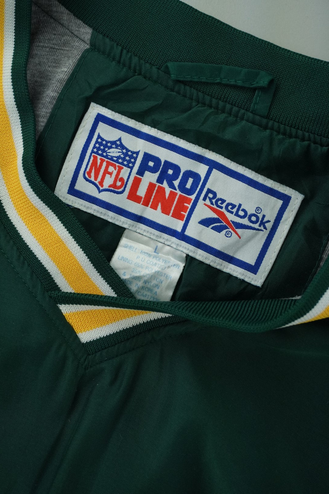 90s Reebok Green Bay Packers NFL Pullover Green  L/XL