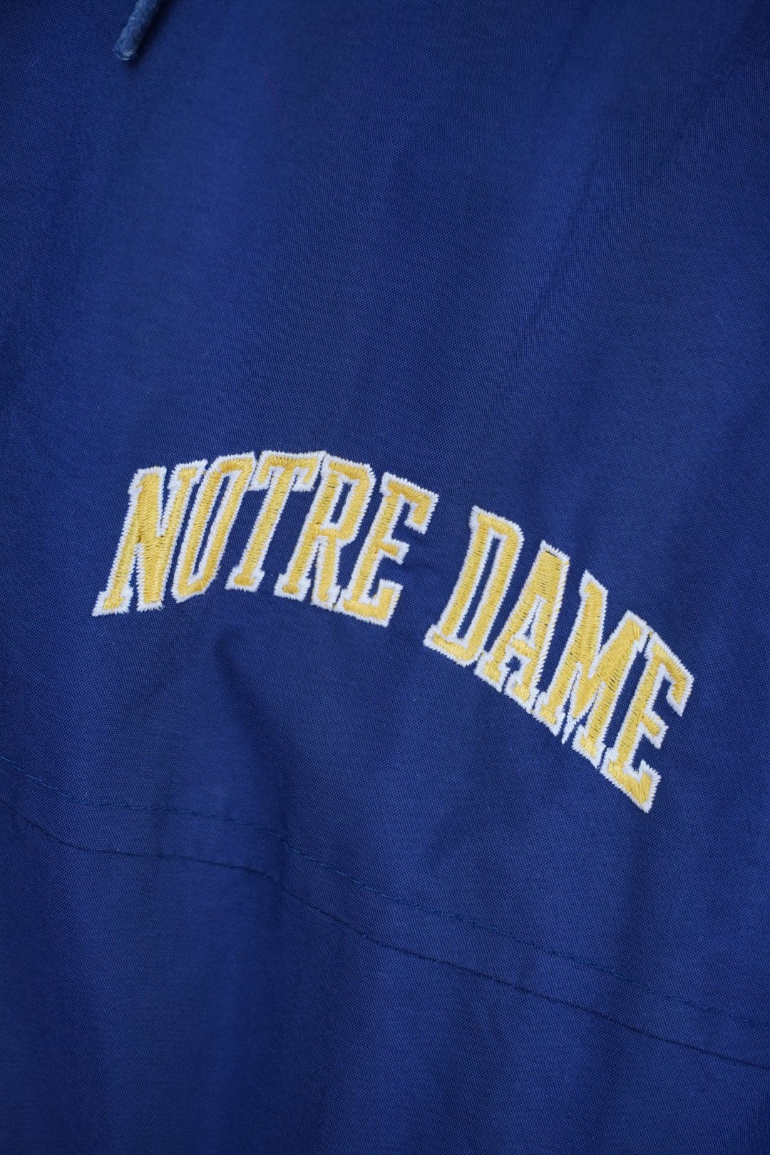 90s Starter Notre Dame NCAA Jacket Navy Yellow XL