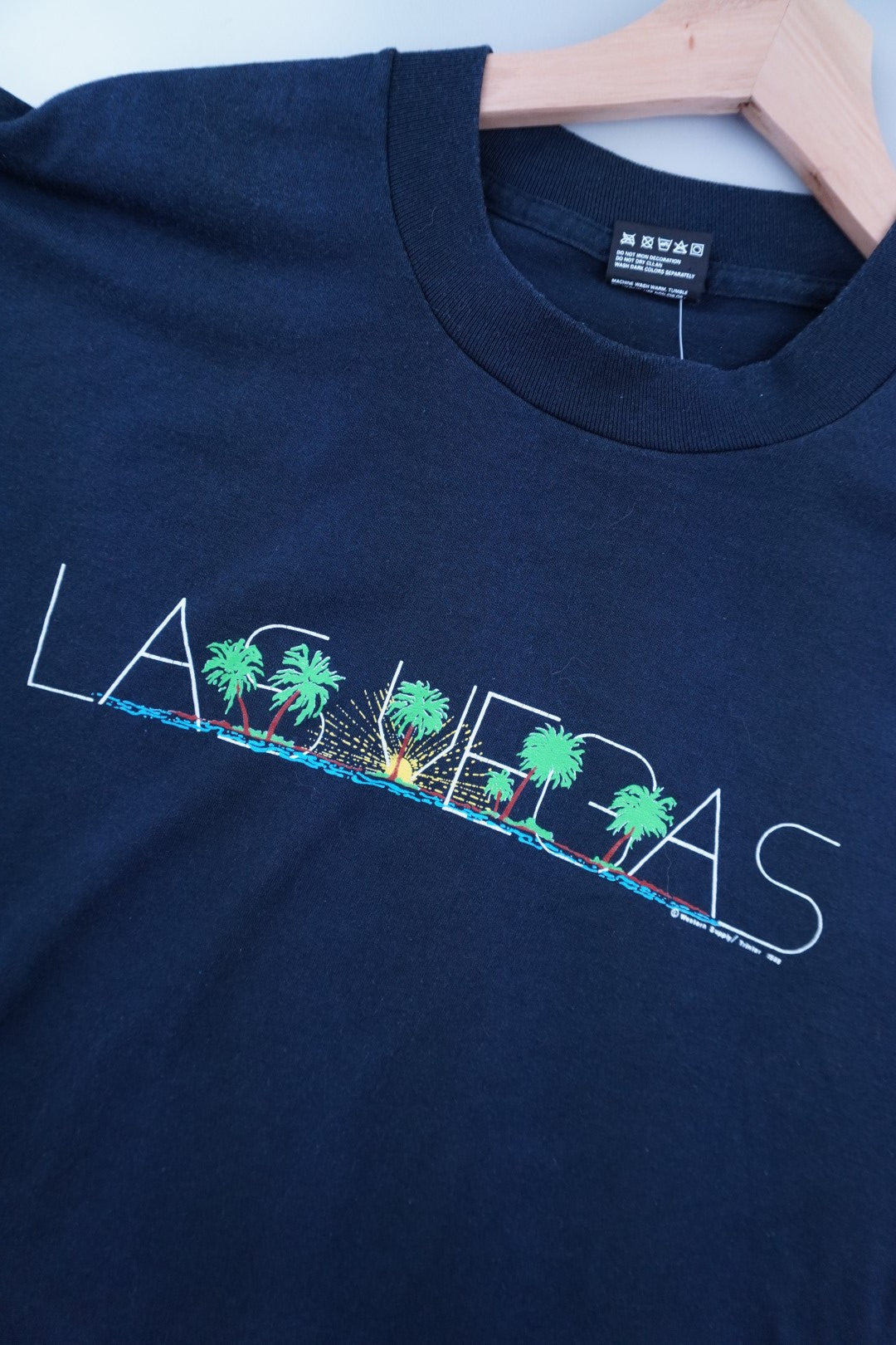 90s Screen Stars Las Vegas Tourist T-Shirt Black  XL