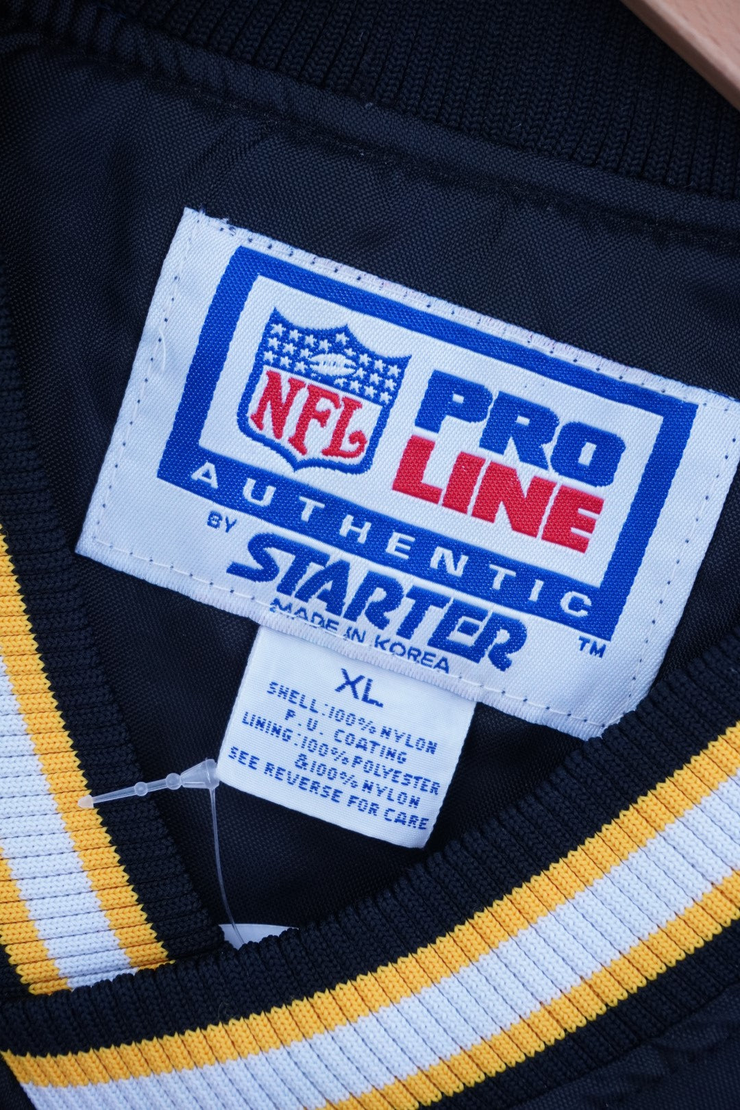 90s Starter Pittsburgh Steelers NFL Pullover Black  XL