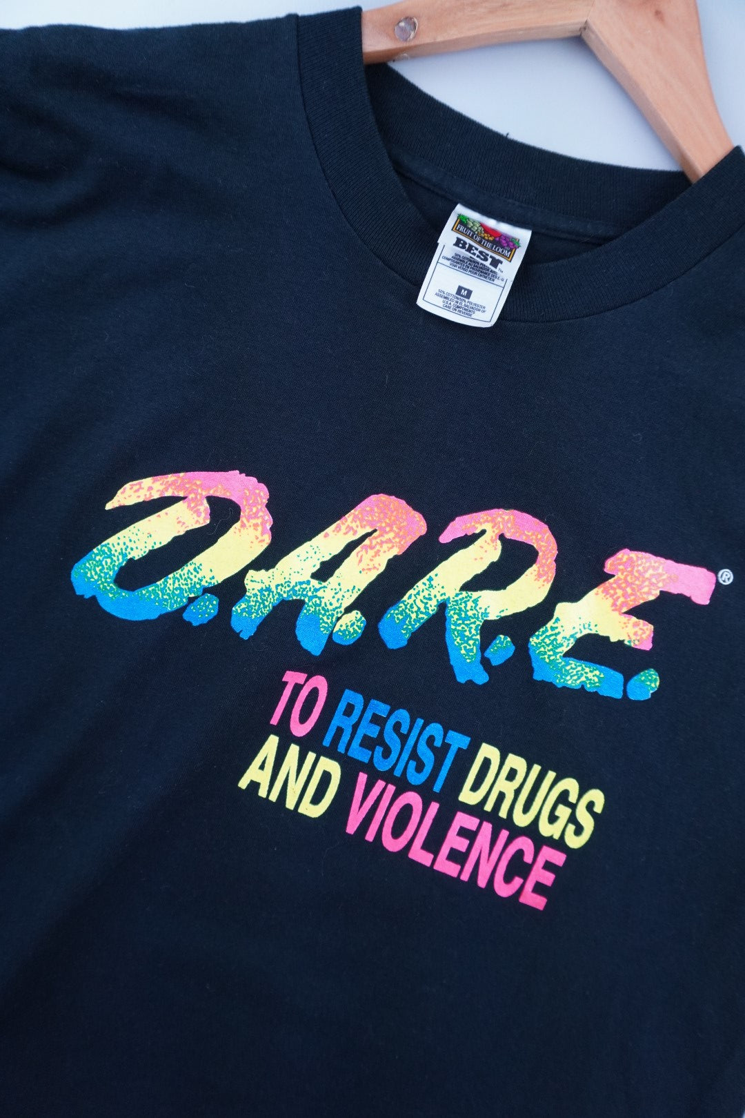 00s Fruit of the Loom, D.A.R.E. T-Shirt Black  M