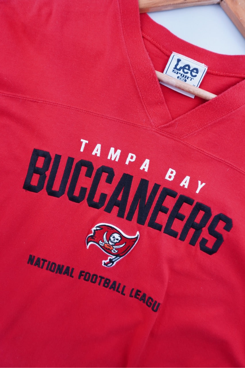 90s Lee Sport NFL Tampa Bay Bucaneers T-Shirt Red Black XXL