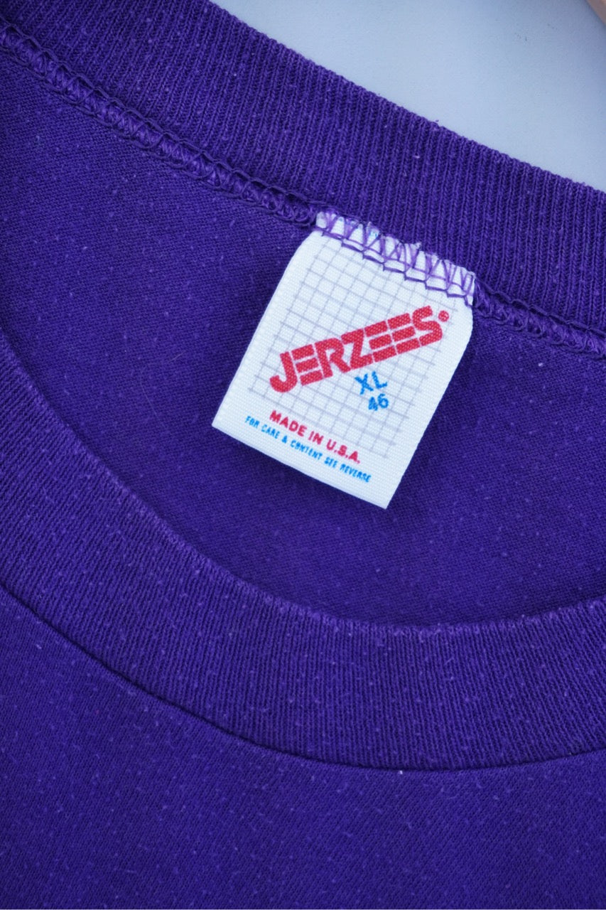 90s Jerzees Hard Duck Cafe New Orleans T-Shirt Purple XL – PopeVintage