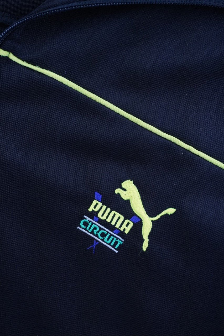 90s Puma Circuit Trackjacket Black Blue M