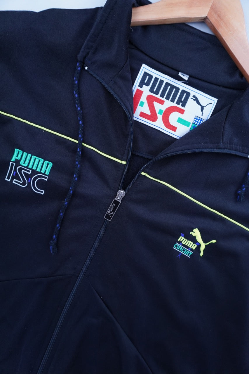 90s Puma Circuit Trackjacket Black Blue M