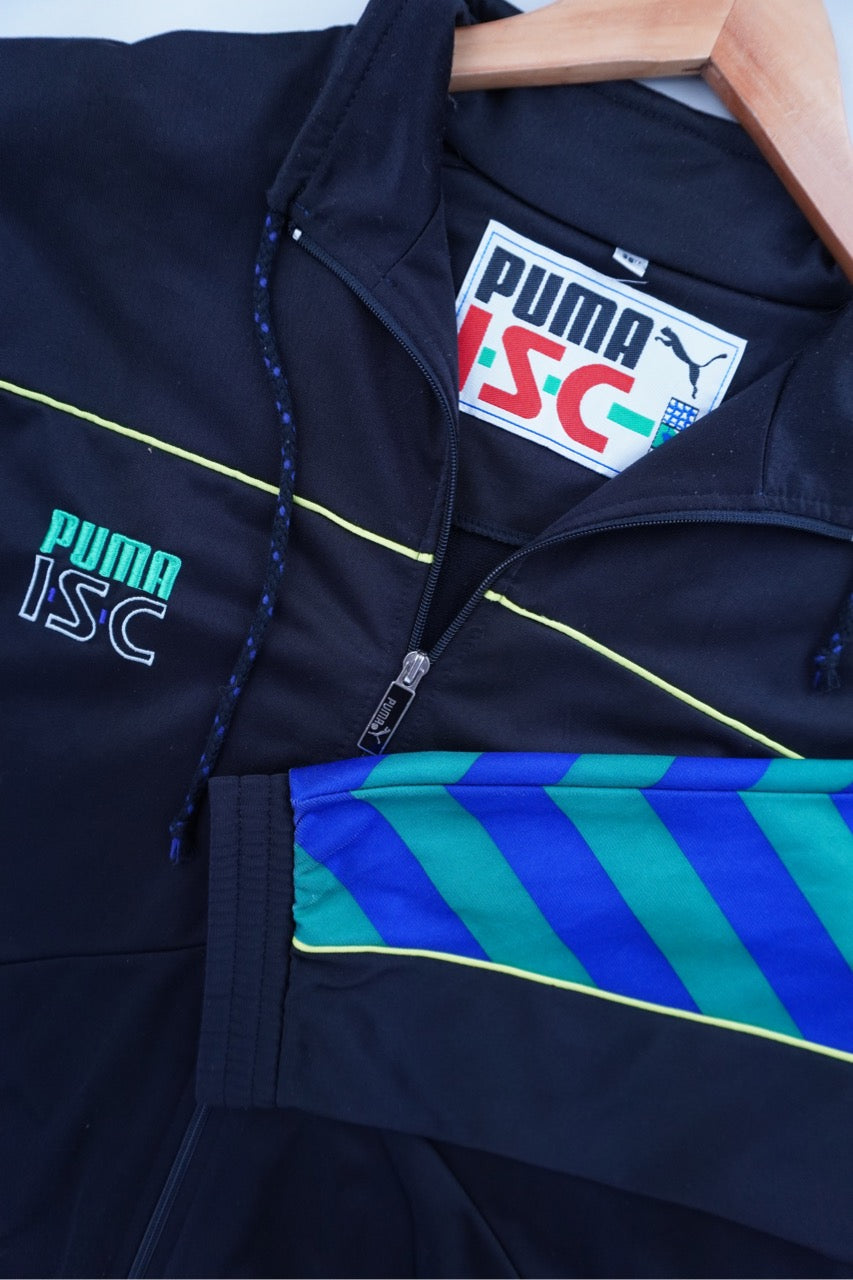 90s Puma Circuit Trackjacket Black Blue M