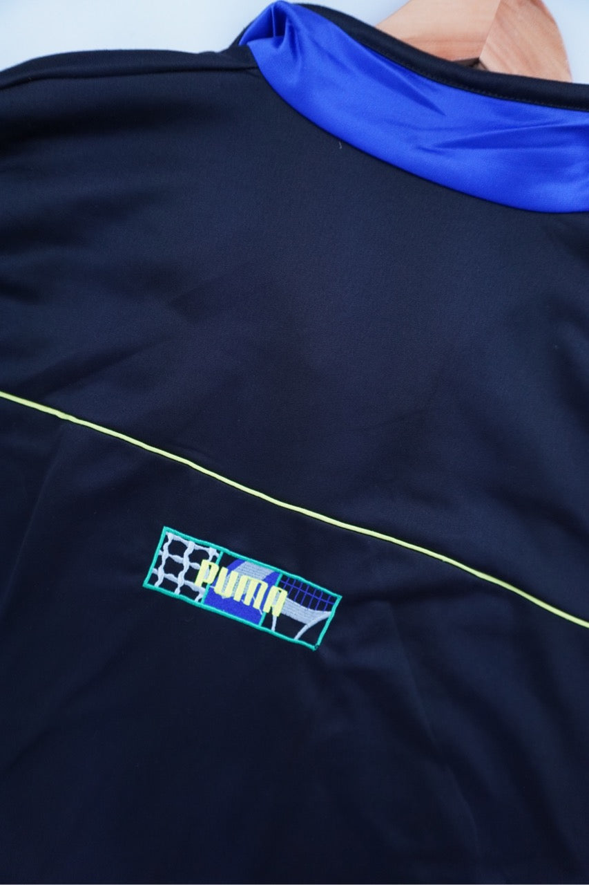 90s Puma Circuit Trackjacket Black Blue M