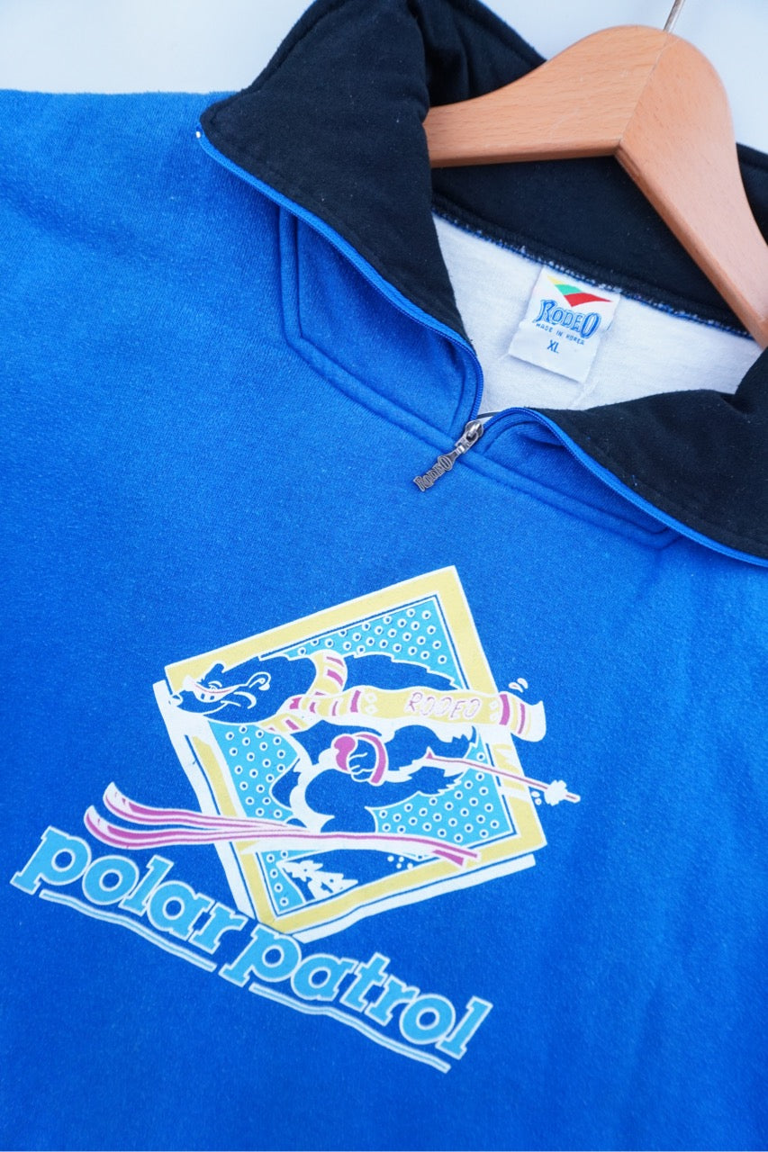 90s Rodeo Ski Sweatshirt Blue  M