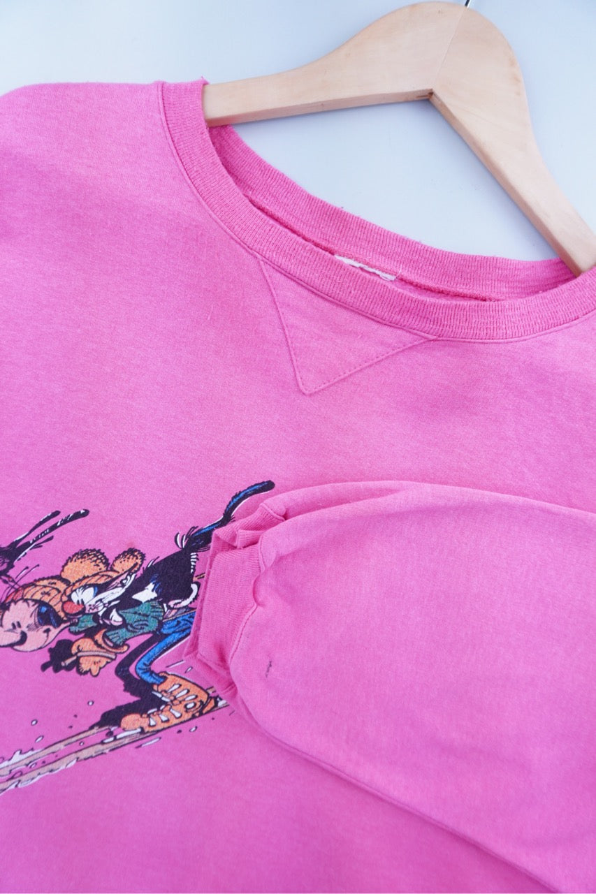 80s Gaston Sweatshirt Pink  L