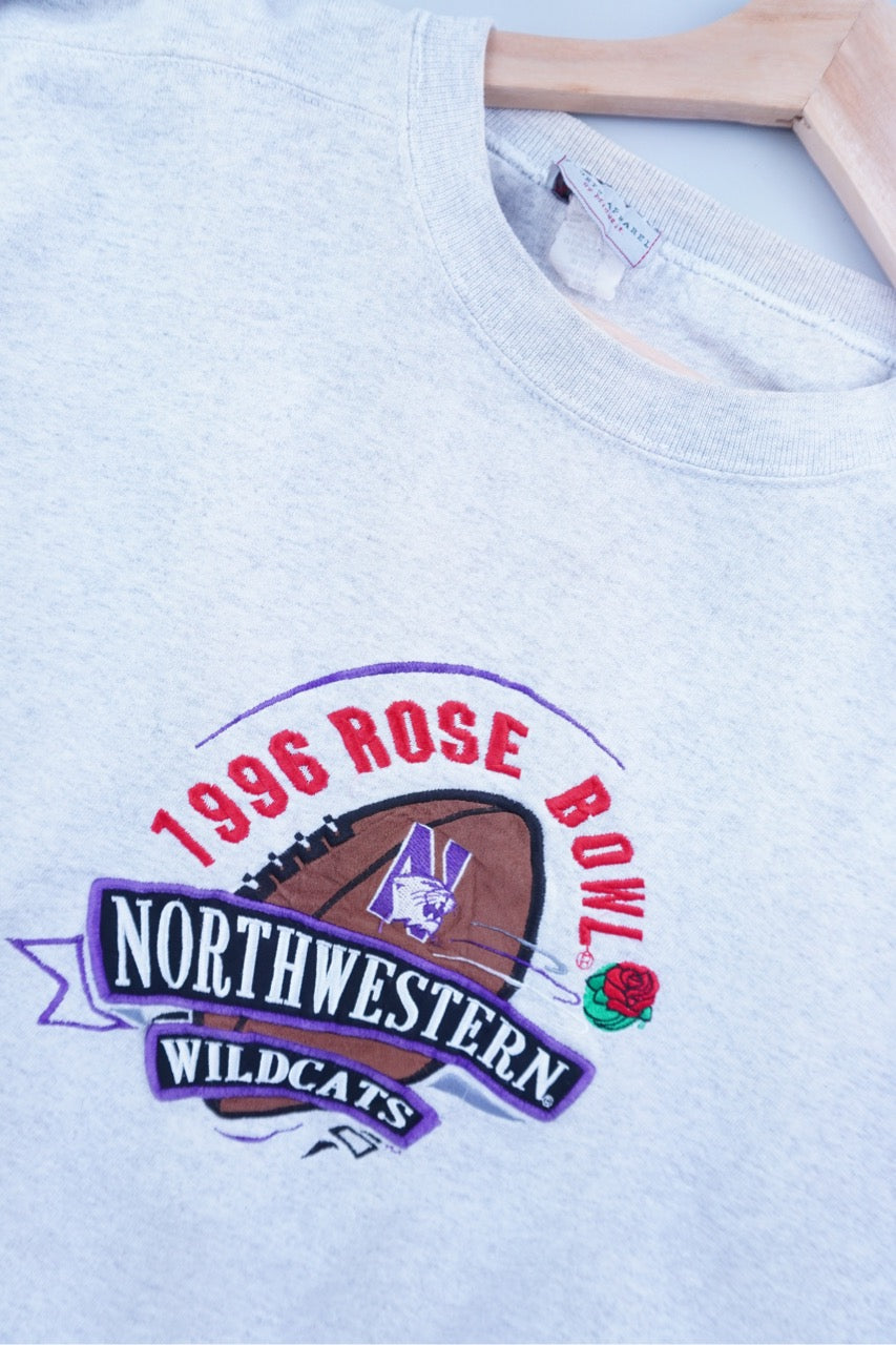 90s Saints Northwestern Wildcats NCAA Sweatshirt Grey  XL