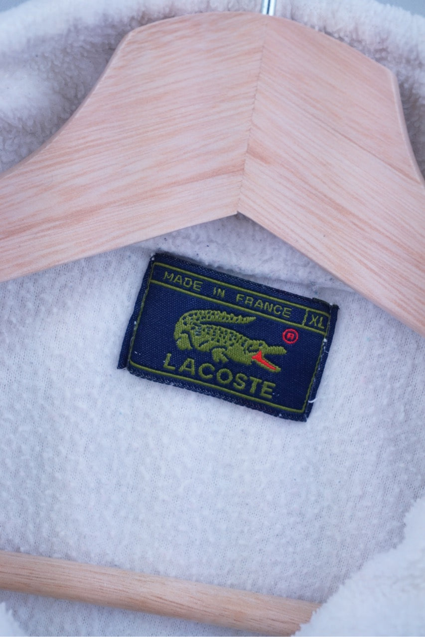 90s Lacoste Fleece Creme  XL
