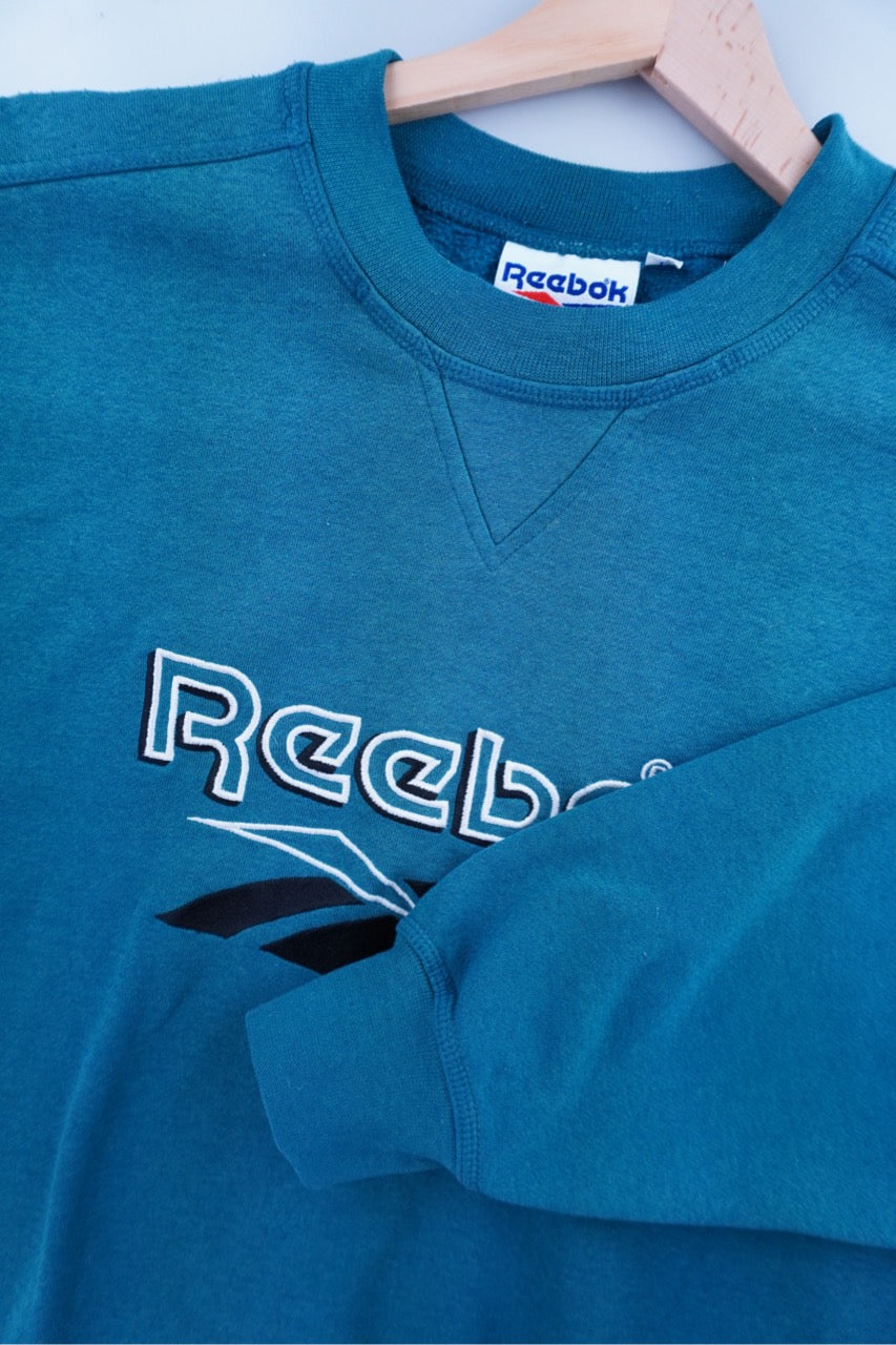 90s Reebok Sweatshirt Green  M/L