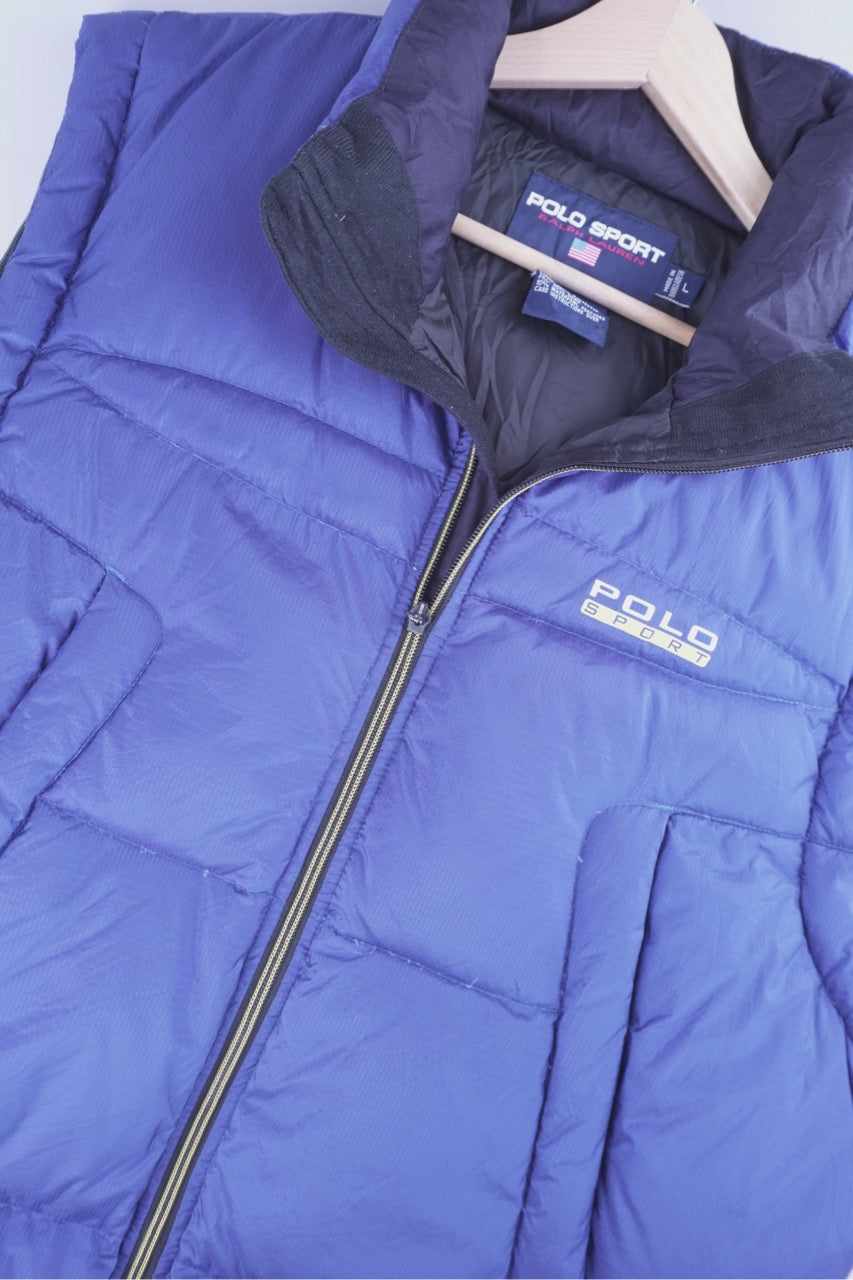 00s Polo Sports Puffer Vest Blue  L